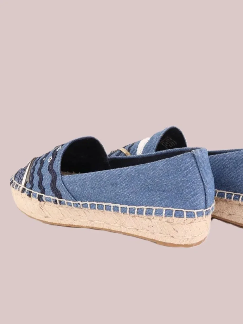 Tory Burch Seaside Espadrille Size 7 Denim Chambray
